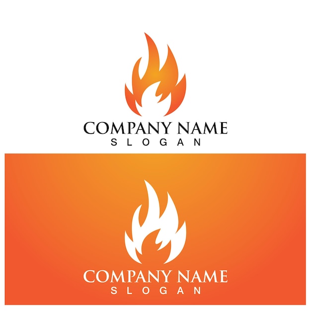 Fire flame logo and vector template