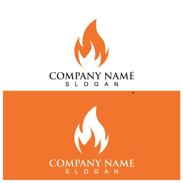 Fire flame logo and vector template