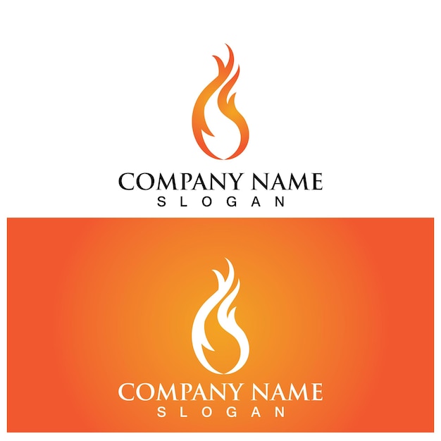 Fire flame logo and vector template