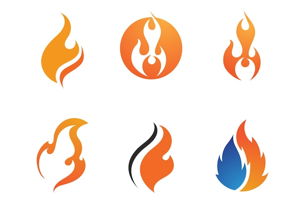 Fire flame vector illustration design template