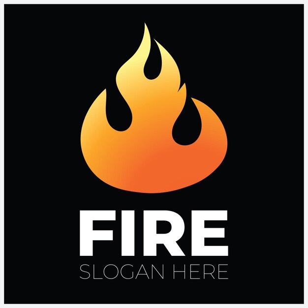 Fire Flame vector logo design