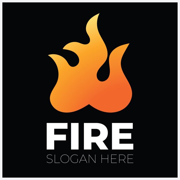 Fire Flame vector logo design