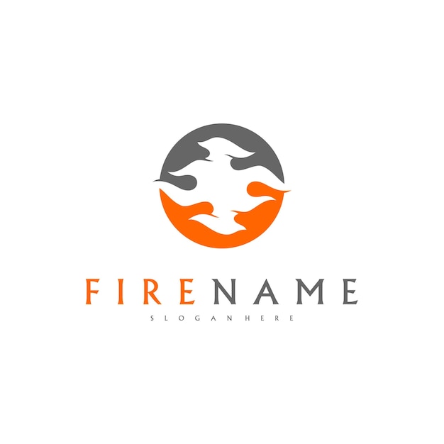 Fire flames fire Logo design inspiration vector icons