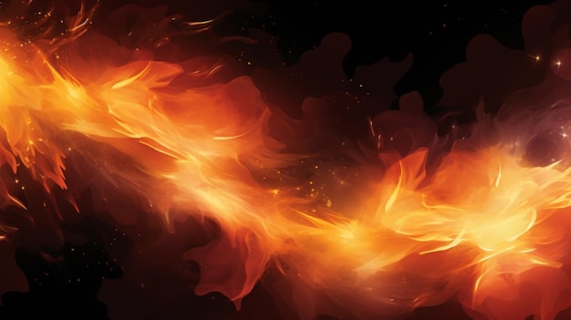 Vector fire flames with a red background