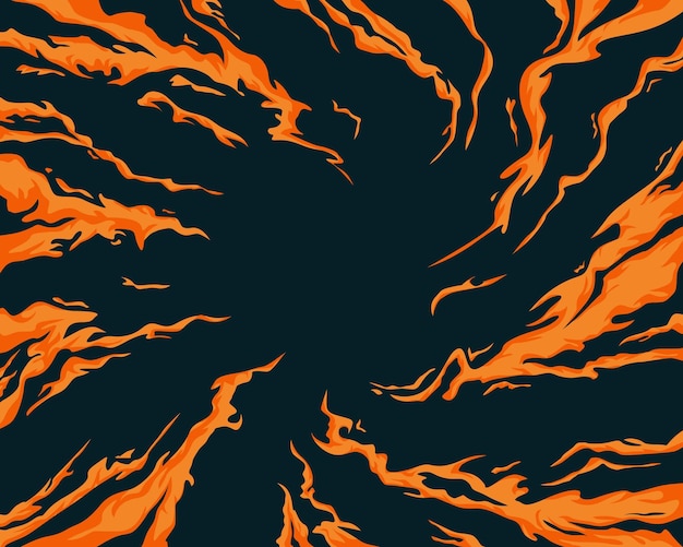 fire frame comic style background