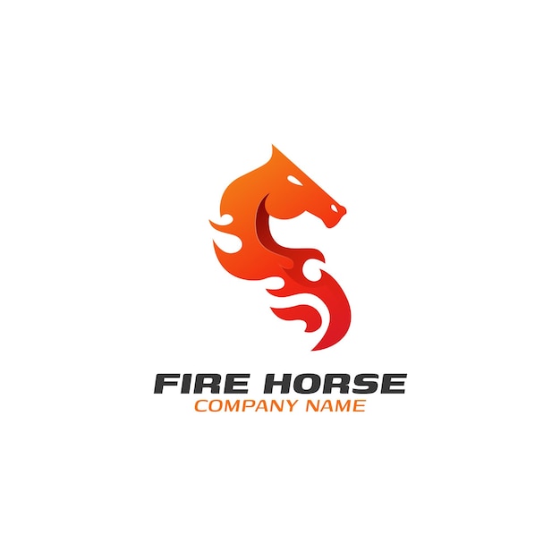 Fire horse power creative logo design