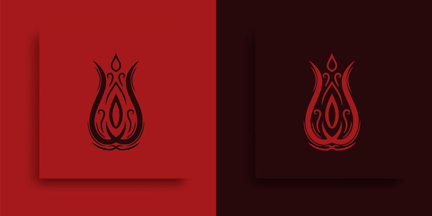 Fire icon. vintage logo design