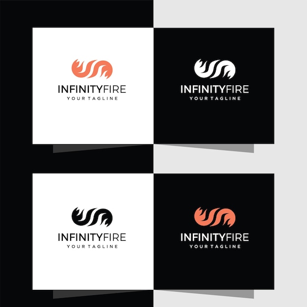 Fire infinity template logo design