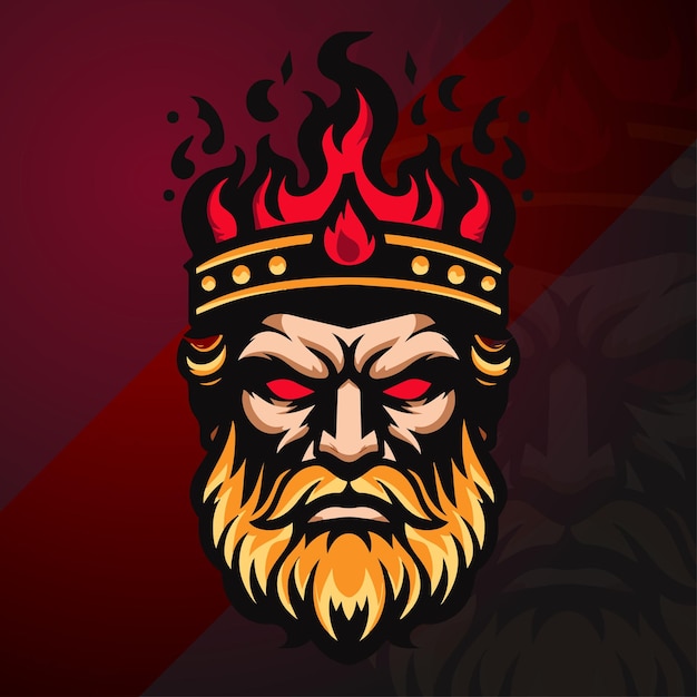 Fire king mascot logo