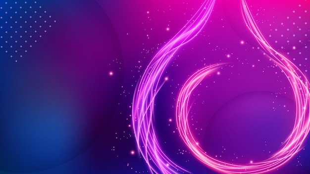 Fire Lines Background Elegant Violet Line Widescreen Vector Illustration