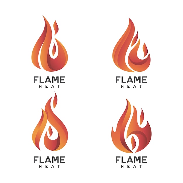 Fire logo collection vector