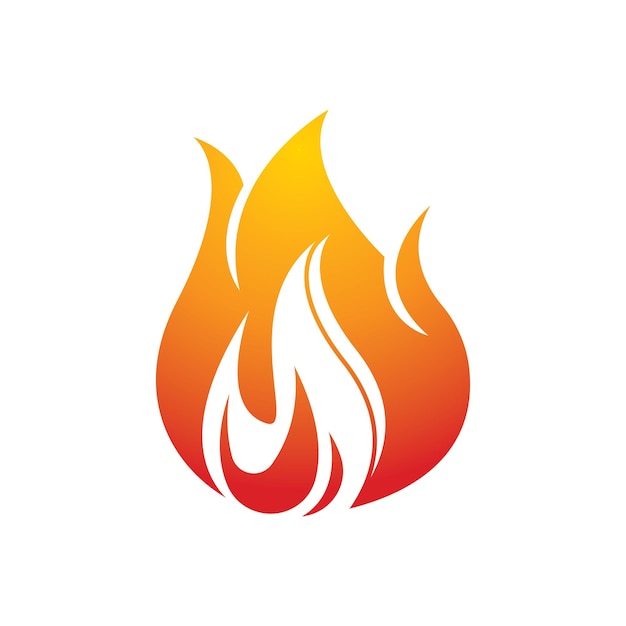 Fire logo design illustration and fire symbol