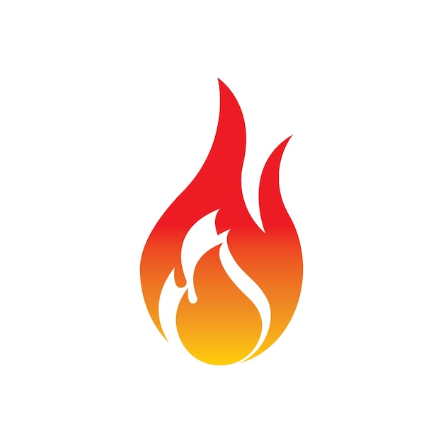 Fire logo design illustration and fire symbol