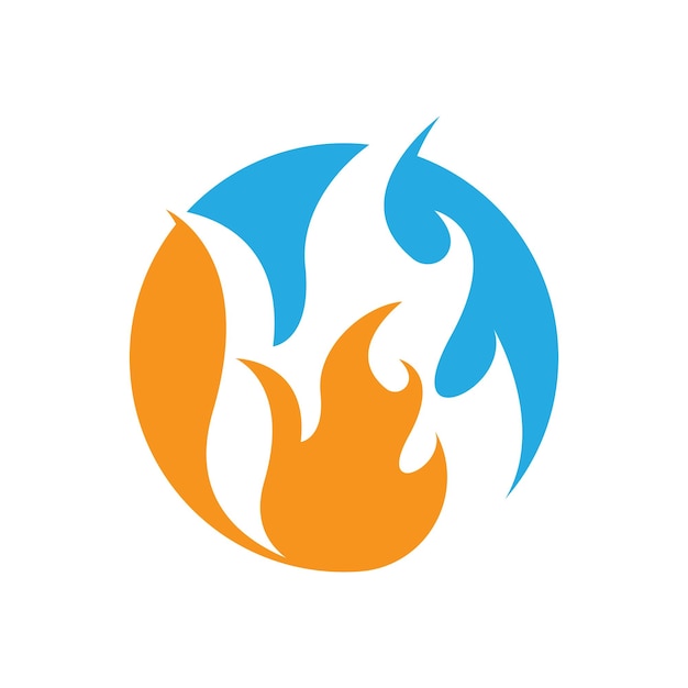 Fire logo design illustration and fire symbol