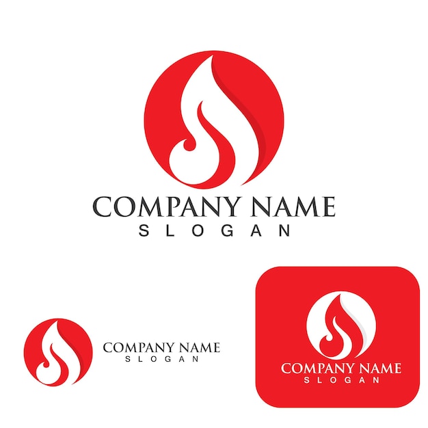 Fire logo flame logo vector illustration design template