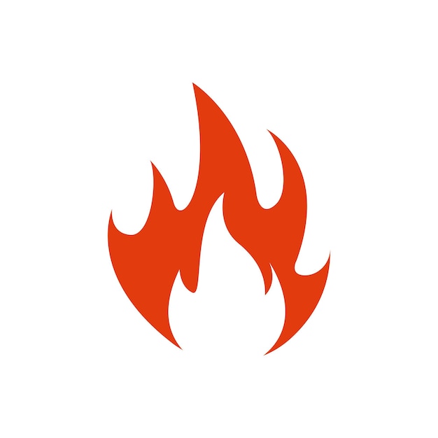 fire logo icon design template vector