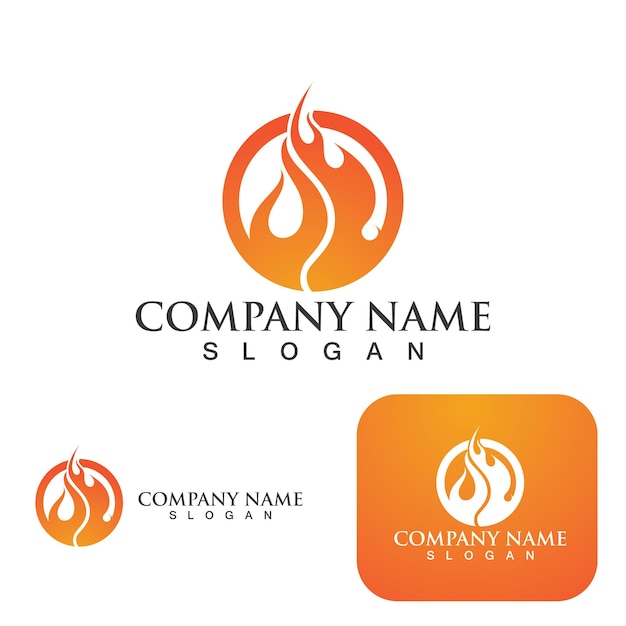 Fire Logo Template Flame Clipart Symbol Icon Vector