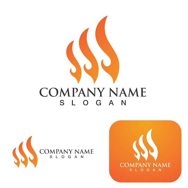 Fire Logo Template Flame Clipart Symbol Icon Vector