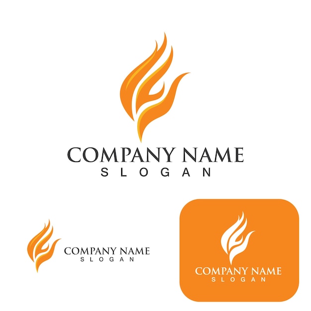 Fire Logo Template Flame Clipart Symbol Icon Vector