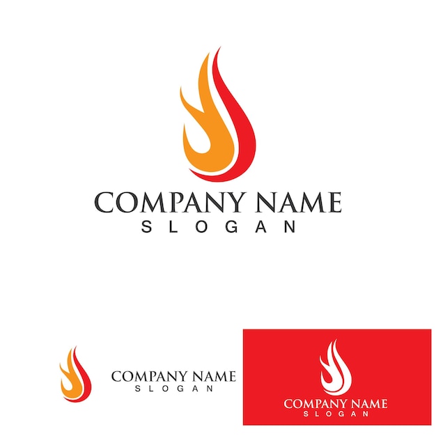 Fire Logo Template Flame Symbol Icon Vector