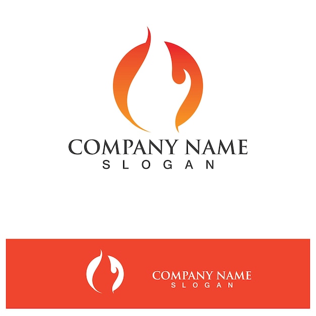 Fire Logo Template Flame Symbol Icon Vector