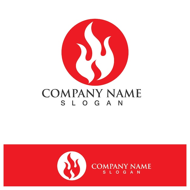 Fire Logo Template Flame Symbol Icon Vector