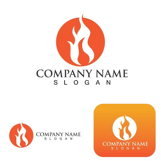 Fire Logo Template Flame Symbol Icon Vector