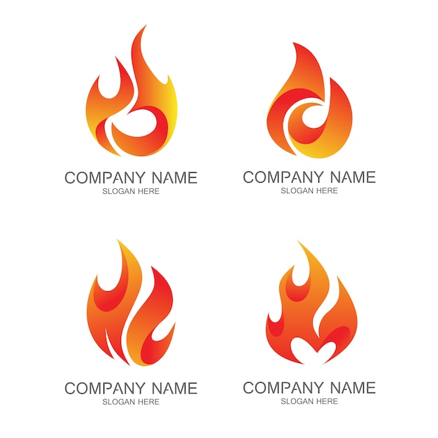 Fire Logo Vector Set