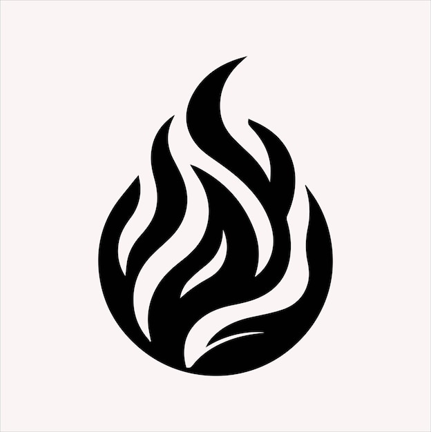 Vector fire logo vector silhouette illustration