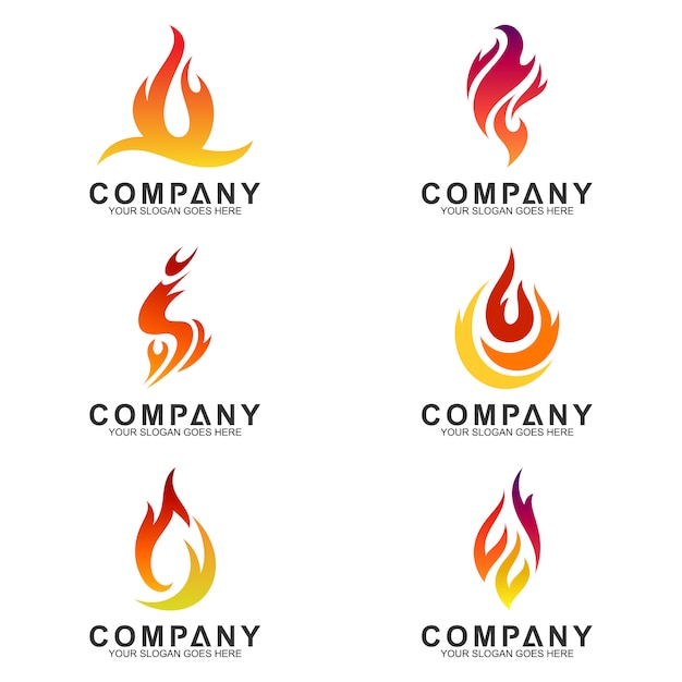 Fire logotype collection