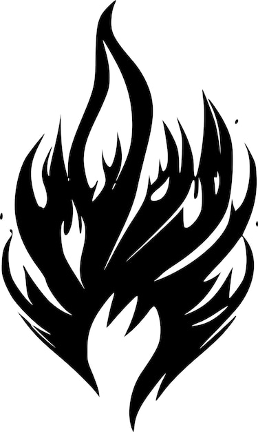 Fire Minimalist and Simple Silhouette Vector illustration