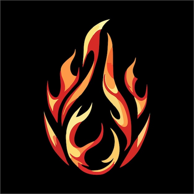 Vector fire monogram logo 8