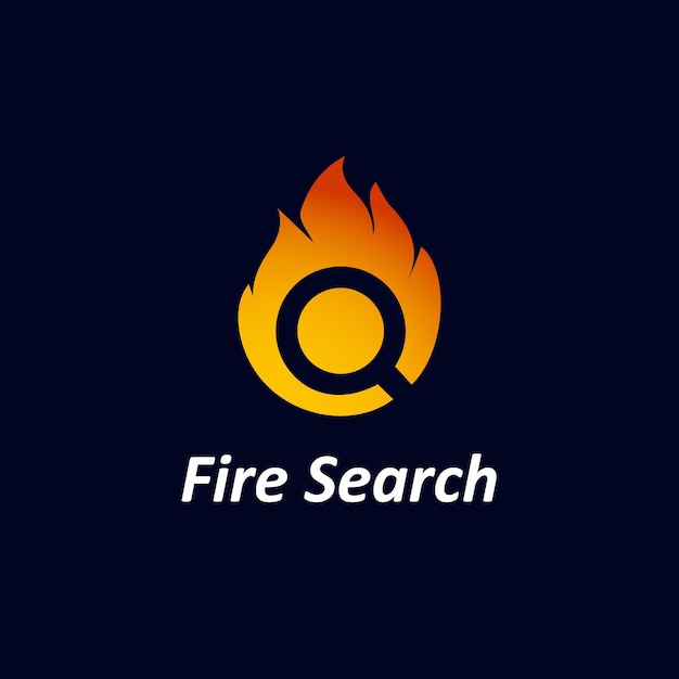 Fire Search Logo Template