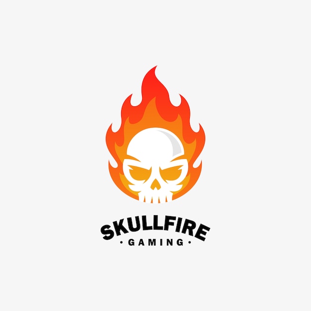 Fire skull Design illustration vector template