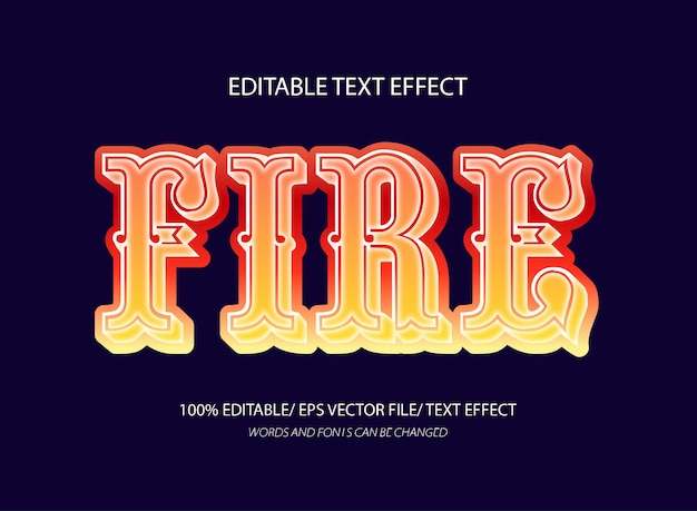 Fire text effect