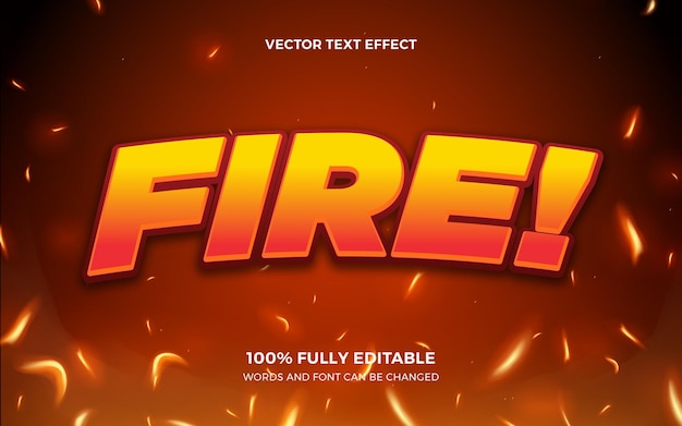 Vector fire text effect