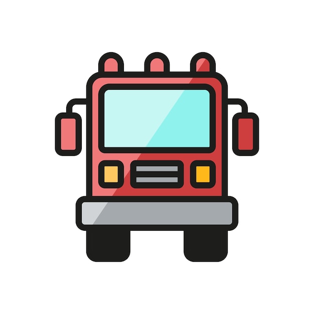 Fire truck icon vector design templates simple and modern