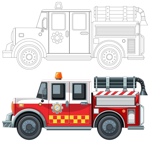 Vector fire truck vector illustration