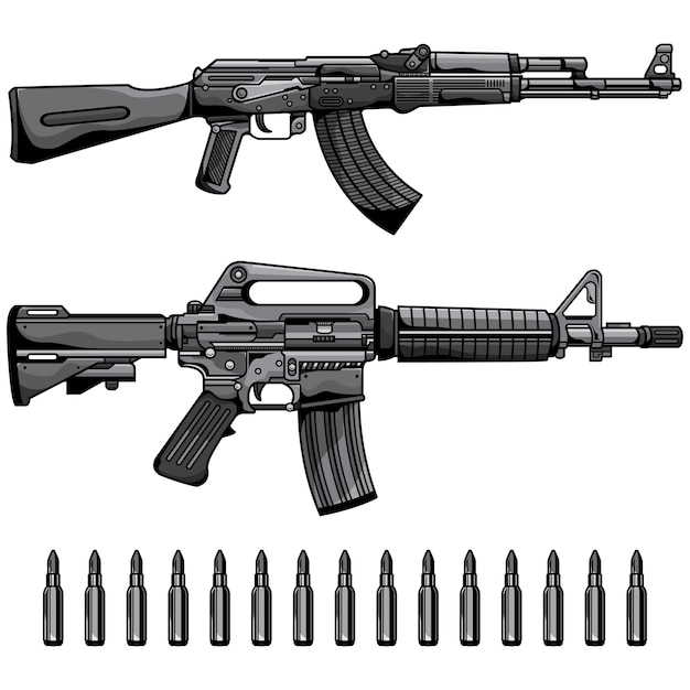 Firearms set automatic machine gun