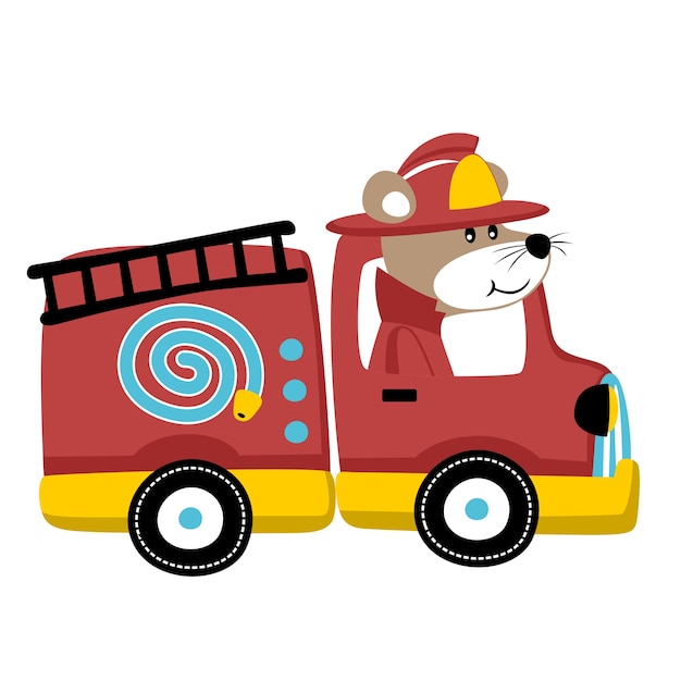 firefighter cartoon vector