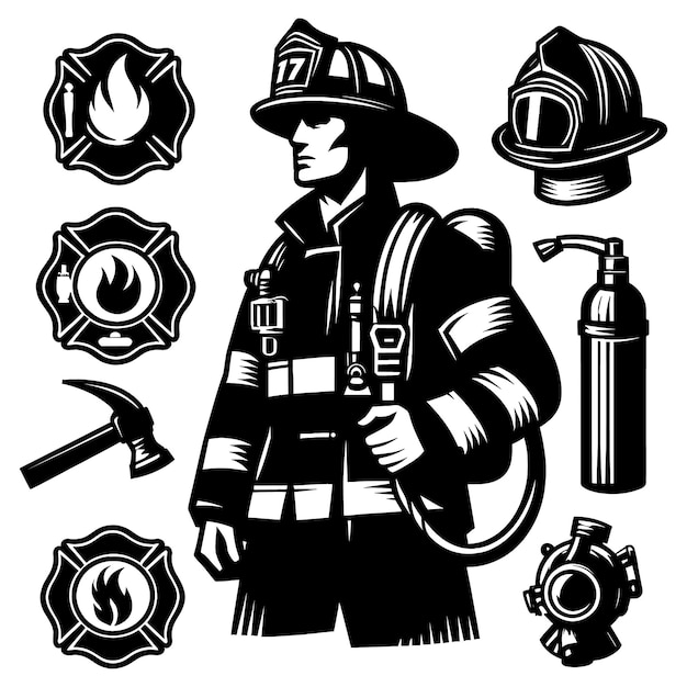 Firefighter Svg FileFire Fighter Cricut amp Silhouette fileFirst Responder svgGift For Father Fire