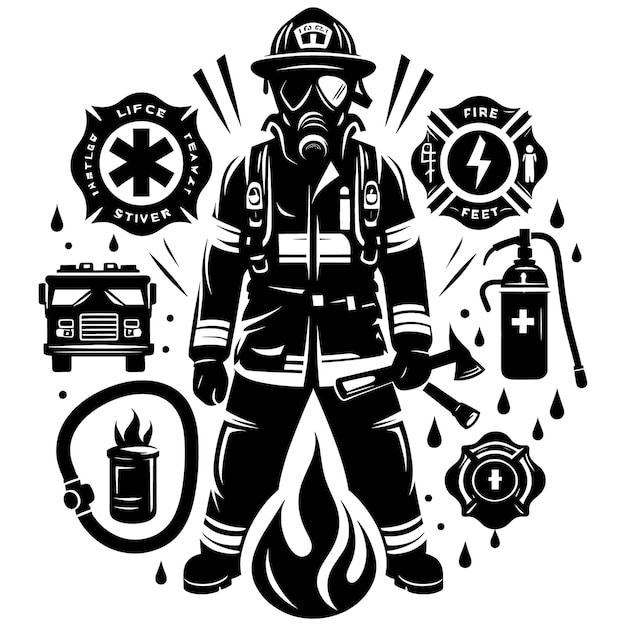 Firefighter Svg FileFire Fighter Cricut amp Silhouette fileFirst Responder svgGift For Father Fire