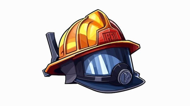 Vector a firefighters helmet with the word first on it