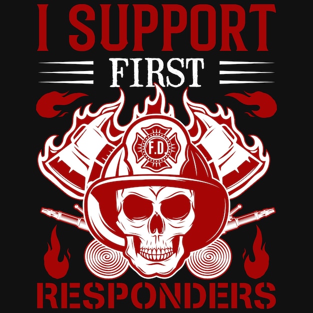 Firefighters tshirt design