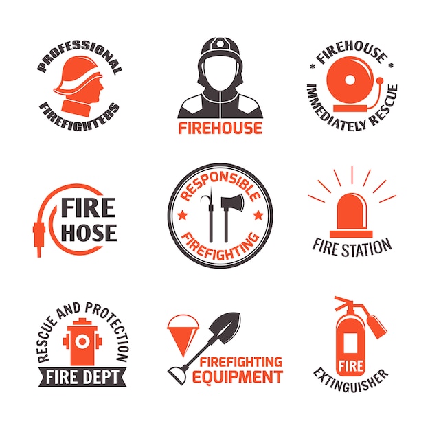 Firefighting label set