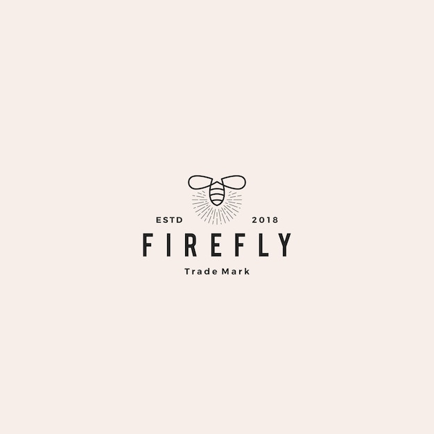 Firefly logo hipster retro vintage