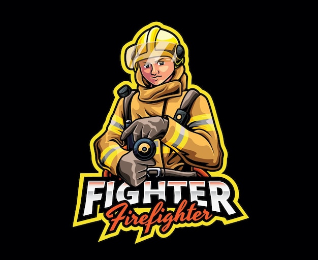 Fireman Mascot Logo Design