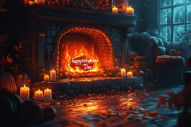 a fireplace with candles on it and a happy valentine greetings