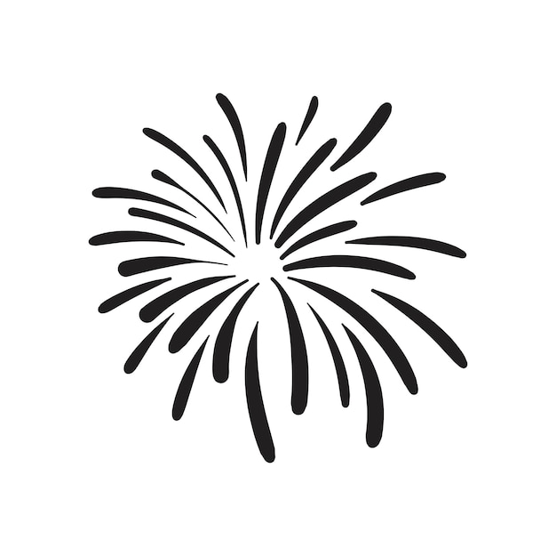 Firework flash vector illustration Salute for thematic design Doodle style