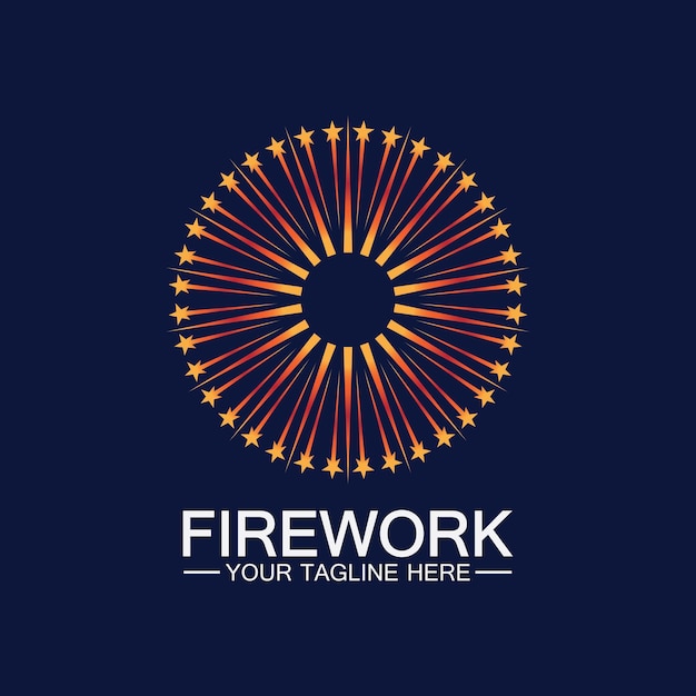 Firework Logo Design vector template